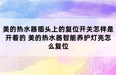 美的热水器插头上的复位开关怎样是开着的 美的热水器智能养护灯亮怎么复位